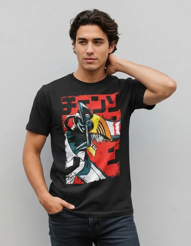 Remera De Anime Chainsaw Man Denji Convertido Mundogeek - Imagen 2