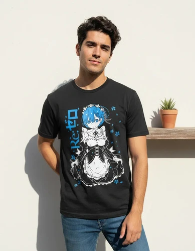 Remera Camiseta Anime Re Zero Rem Mundogeek - Imagen 2