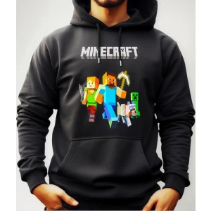 Buzo Canguro Con Capucha Juego Video Minecraft Mundogeek