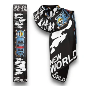 Bufanda Anime One Piece Mundogeek Negro One Piece 160cm X 25cm