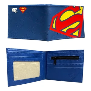 Billetera Superman (engomada Pvc Con Relieve) Mundogeek Azul Superman