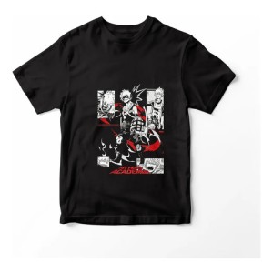 Remera Camiseta Bakugo Boku No Hero My Hero Academy Negro Bakugo Xl