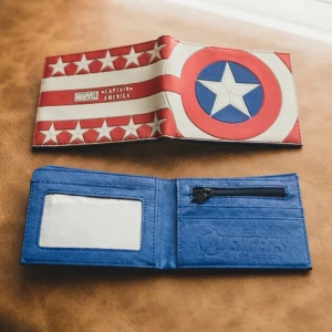 Billetera Capitan America Escudo Marvel Mundogeek Blanco Escudo