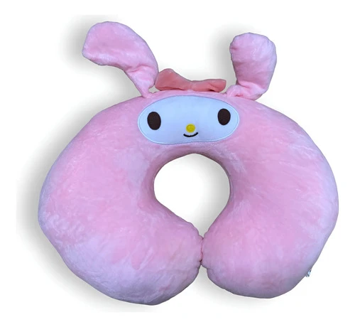 Almohada Peluche Viaje Cervical My Melody Kuromi Mundo Geek Rosado