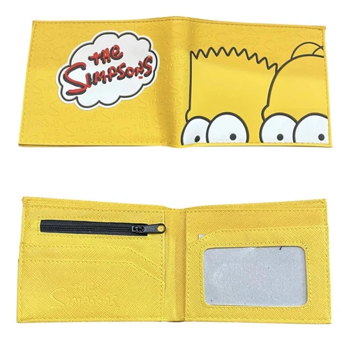 Billetera De Homero Los Simpson Eco Cuero Mundogeek Amarillo Homero Y Bart