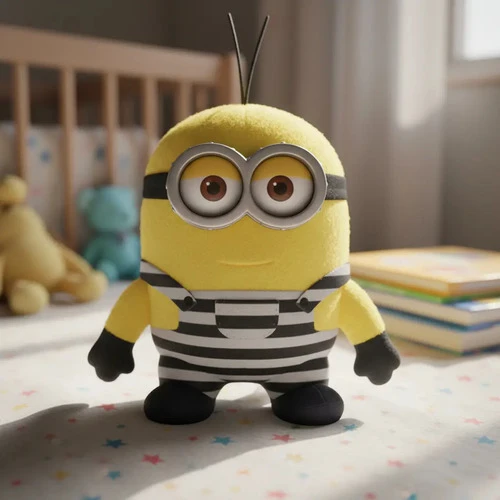 Peluche De Felpa Minion Prision 20cm Amarillo - Imagen 2
