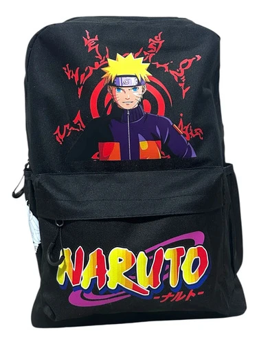 Mochila Escolar Mundo Geek Naruto Uzumaki Negro