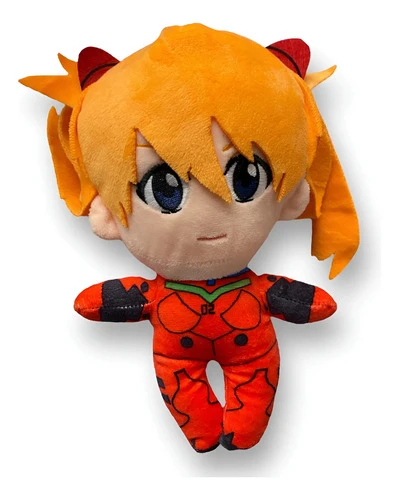 Peluche Asuka Evangelion ( Mediano ) Mundogeek Naranja Con Rojo