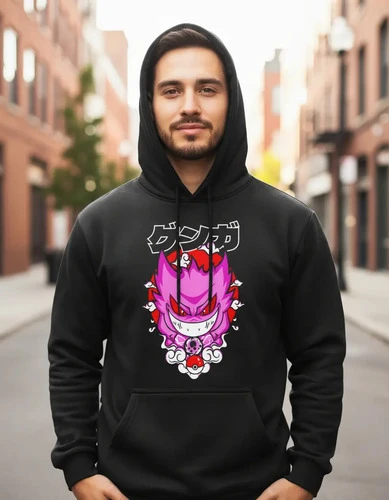 Buzo Canguro Con Capucha Gengar Mundogeek - Imagen 2