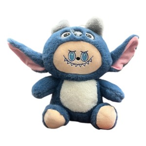 Peluche De Felpa Labubu Traje De Stitch 25cm Mundogeek Azul