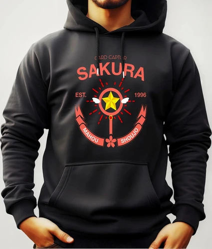 Buzo Canguro Con Capucha Anime Sakura Card Captor Mundogeek - Imagen 2