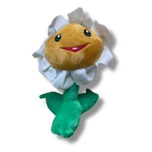 Peluche Planta Girasol Chico Plantas Vs Zombie ( Mediana ) Verde Con Blanco