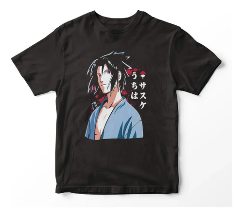 Remera Personaje Sasuke Naruto Anime 100% Algodon - Imagen 2