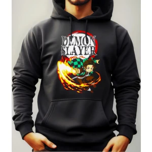Buzo Canguro Con Capucha Anime Demon Slayer Mundogeek