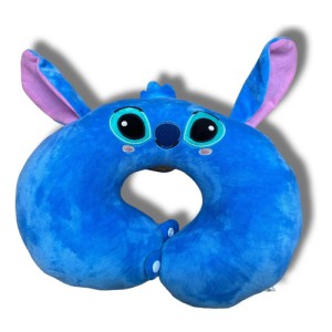 Almohada Peluche Viaje Cervical Stitch Mundo Geek Azul