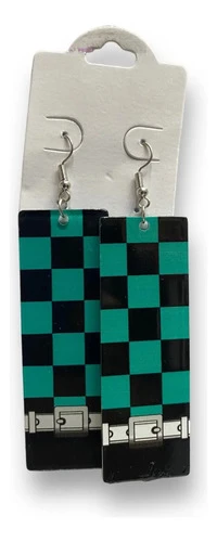 Caravana Grande Acrilico Ropa Tanjiro ( Demon Slayer ) Negro Con Verde