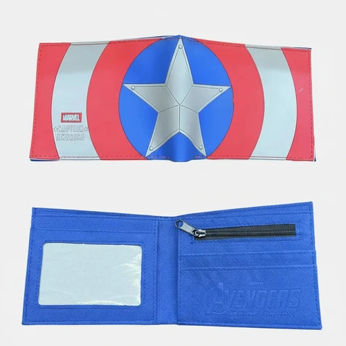 Billetera Capitan America Escudo Marvel Mundogeek Azul Escudo - Imagen 3