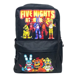 Mochila Escolar Estampada Five Nights At Freddy Negro