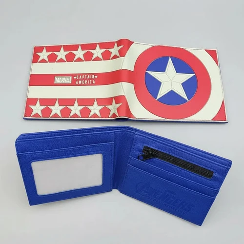 Billetera Capitan America Escudo Marvel Mundogeek Blanco Escudo - Imagen 3