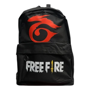 Mochila Escolar Grande Y Resistente Free Fire Negro
