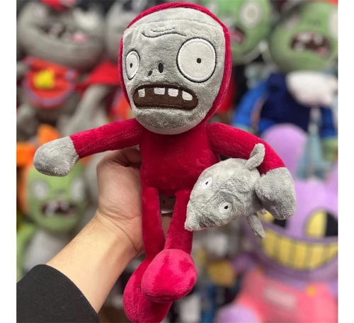 Peluche Zombie Buzo ( Plantas Vs Zombies ) Mundogeek Rojo - Imagen 2