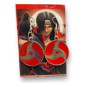 Caravana Mediana Metal Sharingan Itachi ( Naruto ) Mundogeek Rojo