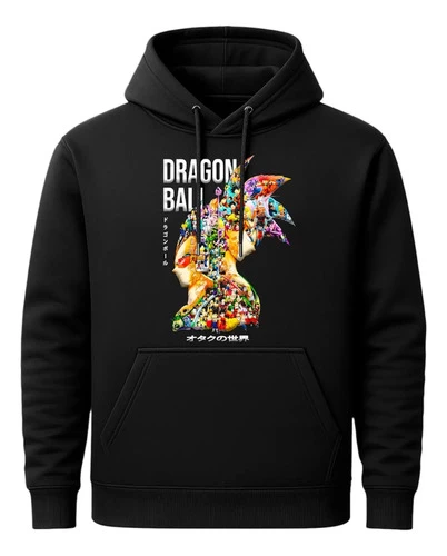 Canguro Con Capucha Anime Collage Dragon Ball Mundogeek - Imagen 2