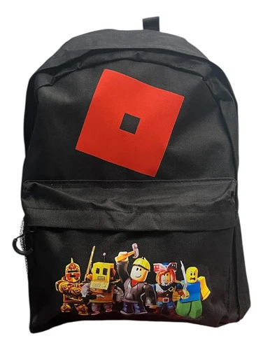 Mochila Escolar Grande Y Resistente Roblox Negro