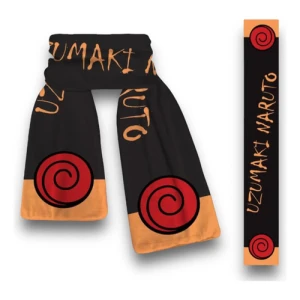 Bufanda Anime Naruto Mundogeek Rojo Con Negro Naruto 160cm X 25cm