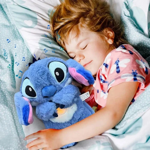 Peluches Stitch Que Respira Y Alivia La Ansiedad Con Sonido Azul - Imagen 2