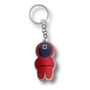 Llavero Acrõlico Chico El Juego Del Calamar Mundogeek Rojo