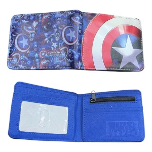 Billetera Capitan America Escudo Marvel Mundogeek Azul Escudo Lateral