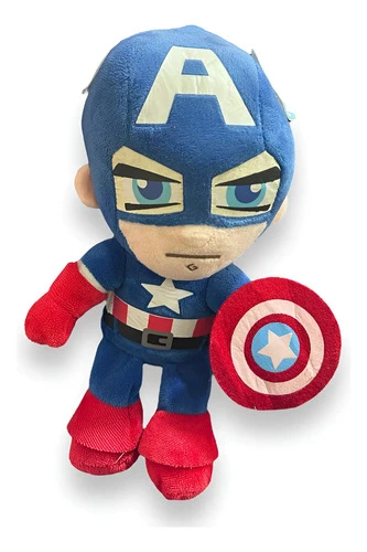 Peluche Mediano Capitan America 25cm Mundogeek Azul