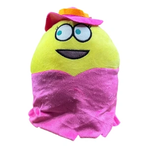 Peluche De Felpa Pou Tamaño Mediano Mundogeek Amarillo Vestido