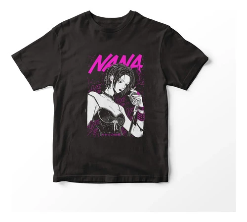 Remera Camiseta Anime Nana Hachi Mundogeek Negro L Nana