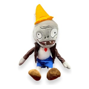 Peluche Zombie Cono Plantas Vs Zombies (mediano) Mundogeek Gris Con Marron