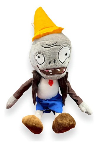 Peluche Zombie Cono Plantas Vs Zombies (mediano) Mundogeek Gris Con Marron