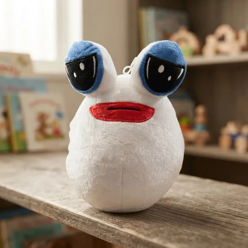 Peluche De Felpa Pou Tamaño Mediano Mundogeek Ojos - Imagen 3
