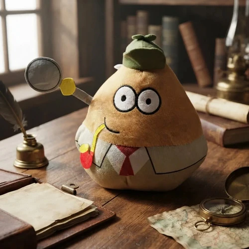Peluche De Felpa Pou Tamaño Mediano Mundogeek Detective - Imagen 2